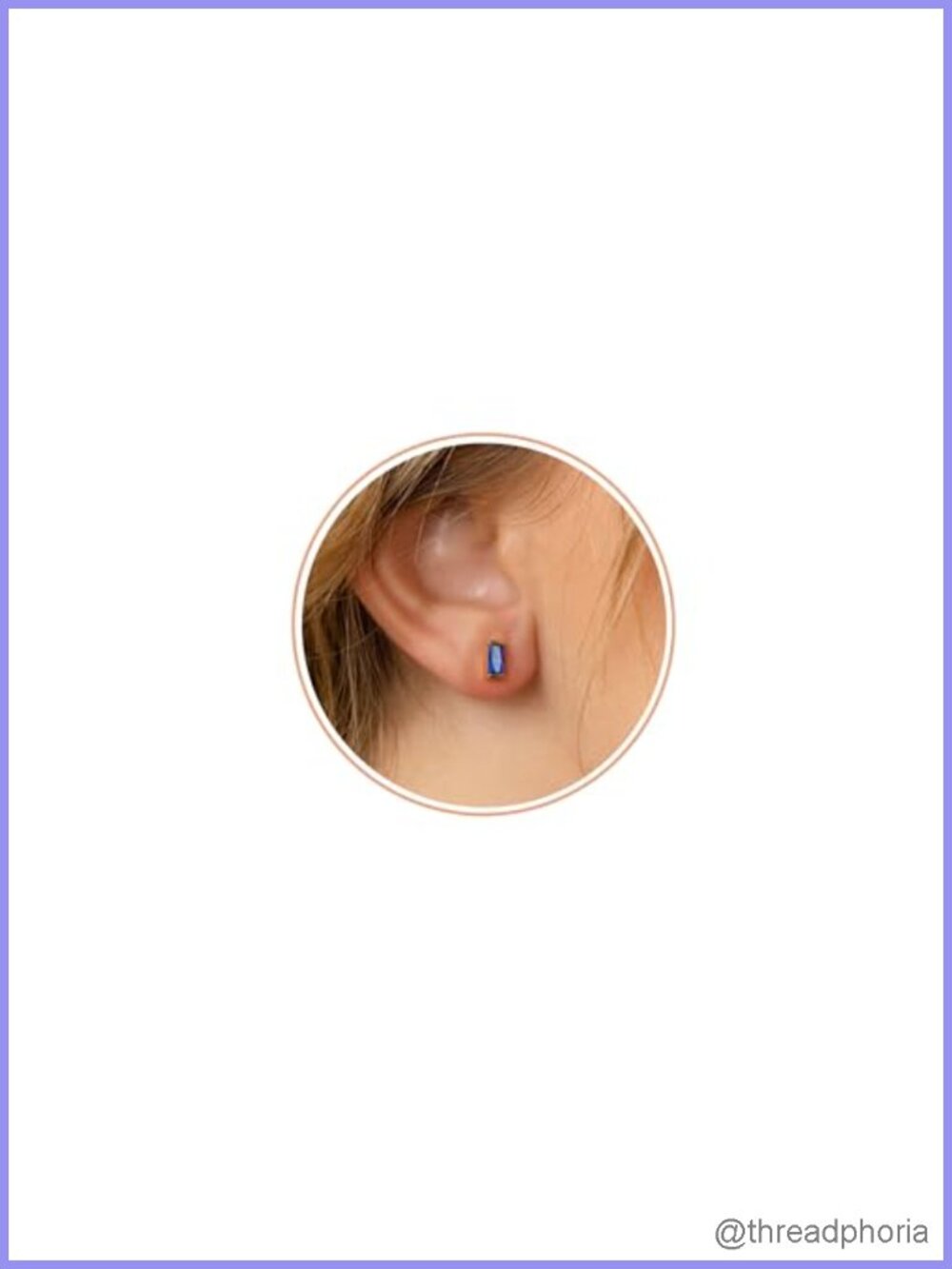 14K Gold Plated Birthstone Stud Earrings Created Sapphire Women Girls